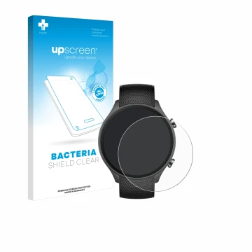 Vorderseite einer Produktverpackung mit dem Markenlogo upscreen. Daneben ist das Gerät OnePlus watch 2R mit dem zugehörigen Di