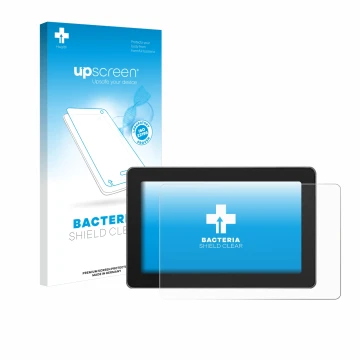 Vorderseite einer Produktverpackung mit dem Markenlogo upscreen. Daneben ist das Gerät SmallHD Indie 5 mit dem zugehörigen Dis