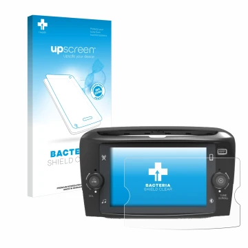 Vorderseite einer Produktverpackung mit dem Markenlogo upscreen. Daneben ist das Gerät Lancia Ypsilon 7