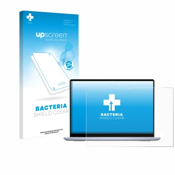 Vorderseite einer Produktverpackung mit dem Markenlogo upscreen. Daneben ist das Gerät Dell Inspiron 14 7440 2-in-1 mit dem zu