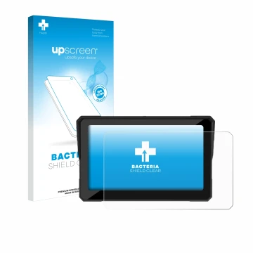 Vorderseite einer Produktverpackung mit dem Markenlogo upscreen. Daneben ist das Gerät Carpuride W702B 7