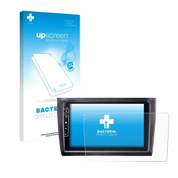 Vorderseite einer Produktverpackung mit dem Markenlogo upscreen. Daneben ist das Gerät Dynavin D9-DF56 9