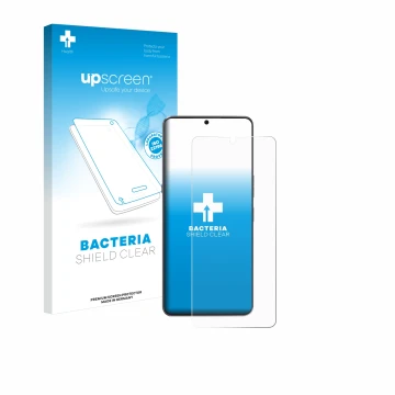 Vorderseite einer Produktverpackung mit dem Markenlogo upscreen. Daneben ist das Gerät Cubot Max 5 mit dem zugehörigen Display
