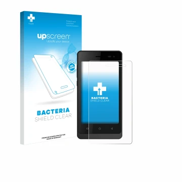 Vorderseite einer Produktverpackung mit dem Markenlogo upscreen. Daneben ist das Gerät Logicom Wave 2 mit dem zugehörigen Disp