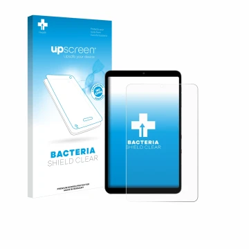 Vorderseite einer Produktverpackung mit dem Markenlogo upscreen. Daneben ist das Gerät Alldocube iPlay 60 Mini Pro mit dem zug