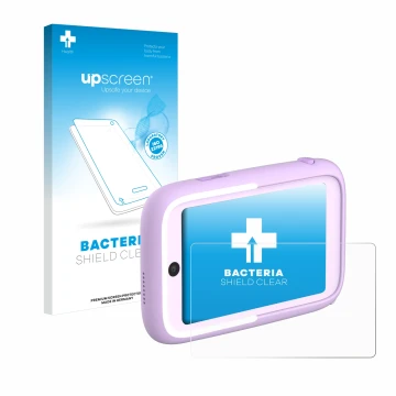 Vorderseite einer Produktverpackung mit dem Markenlogo upscreen. Daneben ist das Gerät Myfirst Camera 50 mit dem zugehörigen D