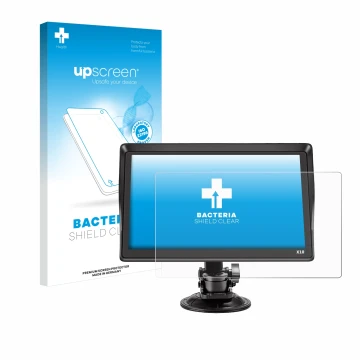 Vorderseite einer Produktverpackung mit dem Markenlogo upscreen. Daneben ist das Gerät Xgody X10 9