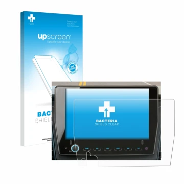 Vorderseite einer Produktverpackung mit dem Markenlogo upscreen. Daneben ist das Gerät Xzent F-285 mit dem zugehörigen Display