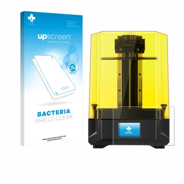 Vorderseite einer Produktverpackung mit dem Markenlogo upscreen. Daneben ist das Gerät Anycubic Photon Mono X2 9,1
