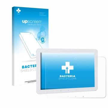 Vorderseite einer Produktverpackung mit dem Markenlogo upscreen. Daneben ist das Gerät Amazon Echo Hub 8