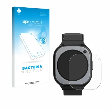 Vorderseite einer Produktverpackung mit dem Markenlogo upscreen. Daneben ist das Gerät Xplora X6Pro mit dem zugehörigen Displa