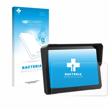 Vorderseite einer Produktverpackung mit dem Markenlogo upscreen. Daneben ist das Gerät Carpuride W702 Pro 7