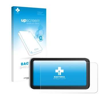 Vorderseite einer Produktverpackung mit dem Markenlogo upscreen. Daneben ist das Gerät Einstar VEGA mit dem zugehörigen Displa