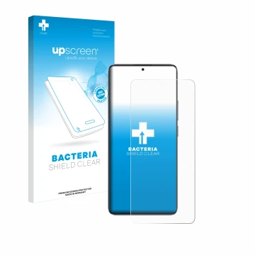 Vorderseite einer Produktverpackung mit dem Markenlogo upscreen. Daneben ist das Gerät Xiaomi Poco F7 Pro mit dem zugehörigen 