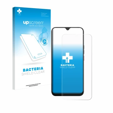 Vorderseite einer Produktverpackung mit dem Markenlogo upscreen. Daneben ist das Gerät Volla Phone 22 mit dem zugehörigen Disp