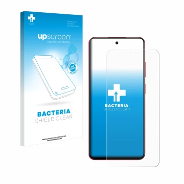 Vorderseite einer Produktverpackung mit dem Markenlogo upscreen. Daneben ist das Gerät realme 14x mit dem zugehörigen Displays