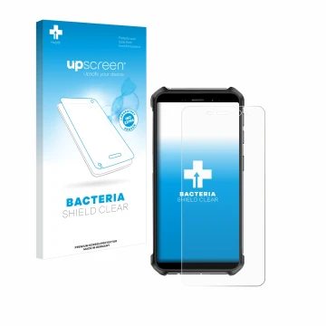 Vorderseite einer Produktverpackung mit dem Markenlogo upscreen. Daneben ist das Gerät Ulefone Armor X12 mit dem zugehörigen D