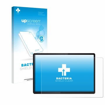 Vorderseite einer Produktverpackung mit dem Markenlogo upscreen. Daneben ist das Gerät Lenovo Idea Tab Pro 12.7