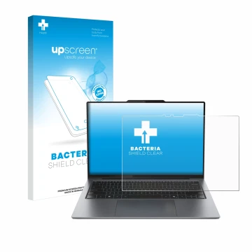 Vorderseite einer Produktverpackung mit dem Markenlogo upscreen. Daneben ist das Gerät Lenovo ThinkPad X9 15 Aura Edition 15