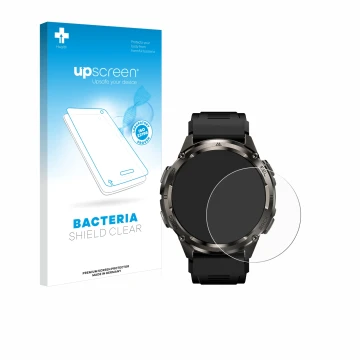 Vorderseite einer Produktverpackung mit dem Markenlogo upscreen. Daneben ist das Gerät Kospet Tank T3 Ultra 2 mit dem zugehöri