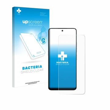 Vorderseite einer Produktverpackung mit dem Markenlogo upscreen. Daneben ist das Gerät Umidigi Note 100 5G mit dem zugehörigen