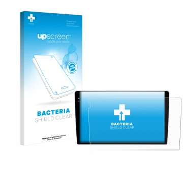 Vorderseite einer Produktverpackung mit dem Markenlogo upscreen. Daneben ist das Gerät Teyes CC3 9
