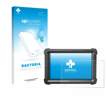 Vorderseite einer Produktverpackung mit dem Markenlogo upscreen. Daneben ist das Gerät iCarsoft CR Ultra mit dem zugehörigen D
