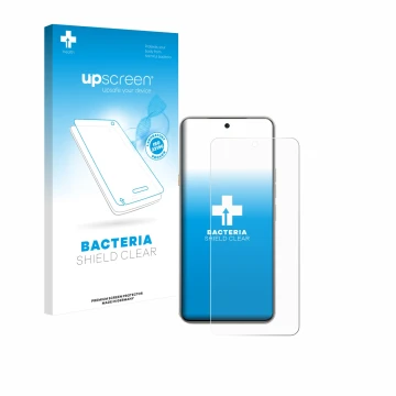 Vorderseite einer Produktverpackung mit dem Markenlogo upscreen. Daneben ist das Gerät Tecno Camon 40 Premier mit dem zugehöri