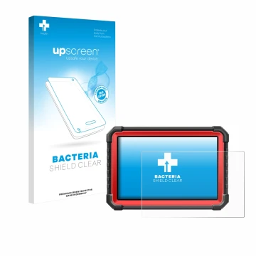 Vorderseite einer Produktverpackung mit dem Markenlogo upscreen. Daneben ist das Gerät Launch X-431 PRO3S+ V5.0 mit dem zugehö