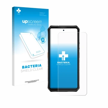 Vorderseite einer Produktverpackung mit dem Markenlogo upscreen. Daneben ist das Gerät Ulefone Armor 28 Ultra Thermal mit dem 