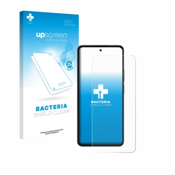 Vorderseite einer Produktverpackung mit dem Markenlogo upscreen. Daneben ist das Gerät realme 14 mit dem zugehörigen Displaysc
