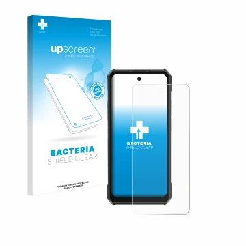 Vorderseite einer Produktverpackung mit dem Markenlogo upscreen. Daneben ist das Gerät Ulefone Armor 30 Pro mit dem zugehörige