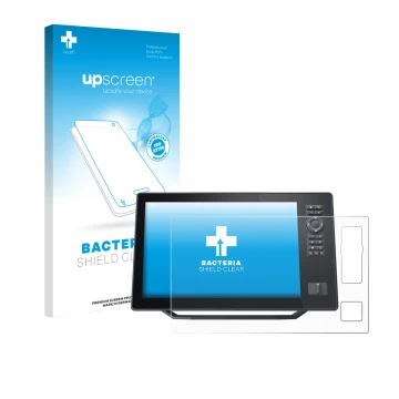 Vorderseite einer Produktverpackung mit dem Markenlogo upscreen. Daneben ist das Gerät Humminbird Xplore 12 mit dem zugehörige