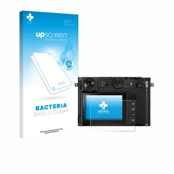 Vorderseite einer Produktverpackung mit dem Markenlogo upscreen. Daneben ist das Gerät Fujifilm GFX 100RF mit dem zugehörigen 
