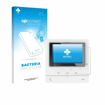 Vorderseite einer Produktverpackung mit dem Markenlogo upscreen. Daneben ist das Gerät Biticino 344672 mit dem zugehörigen Dis