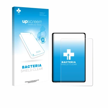Vorderseite einer Produktverpackung mit dem Markenlogo upscreen. Daneben ist das Gerät Honor Pad V9 mit dem zugehörigen Displa