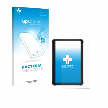 Vorderseite einer Produktverpackung mit dem Markenlogo upscreen. Daneben ist das Gerät Hotwav R10 Pro mit dem zugehörigen Disp