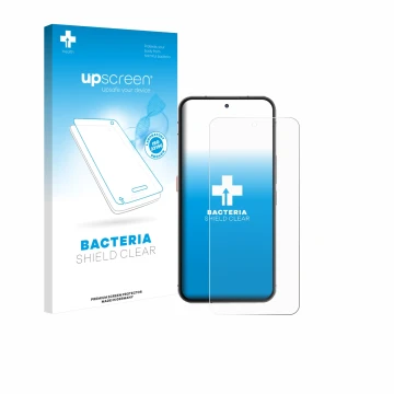 Vorderseite einer Produktverpackung mit dem Markenlogo upscreen. Daneben ist das Gerät Oukitel WP200 Pro mit dem zugehörigen D