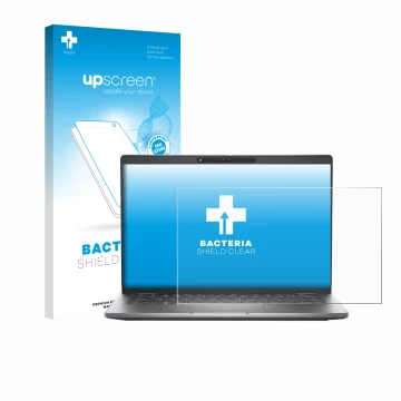 Vorderseite einer Produktverpackung mit dem Markenlogo upscreen. Daneben ist das Gerät Dell Latitude 5330 mit dem zugehörigen 