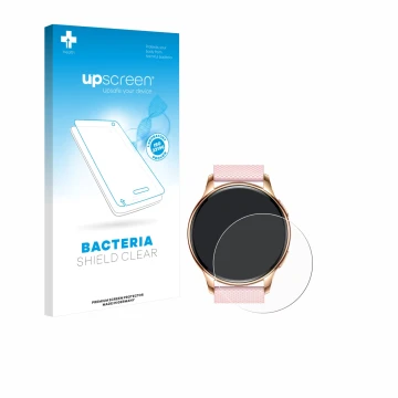 Vorderseite einer Produktverpackung mit dem Markenlogo upscreen. Daneben ist das Gerät Maoo VT.11 mit dem zugehörigen Displays