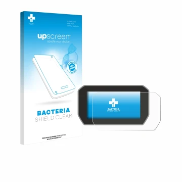 Vorderseite einer Produktverpackung mit dem Markenlogo upscreen. Daneben ist das Gerät Ducati V4 Rally (2024) mit dem zugehöri