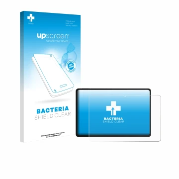 Vorderseite einer Produktverpackung mit dem Markenlogo upscreen. Daneben ist das Gerät Honor Pad 10 mit dem zugehörigen Displa