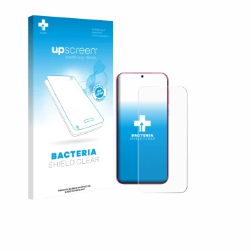 Vorderseite einer Produktverpackung mit dem Markenlogo upscreen. Daneben ist das Gerät Huawei Pura 80 mit dem zugehörigen Disp