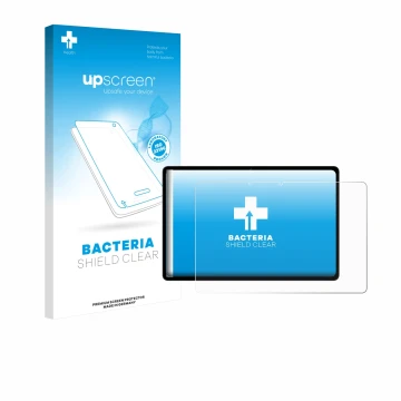 Vorderseite einer Produktverpackung mit dem Markenlogo upscreen. Daneben ist das Gerät Oppo Pad SE mit dem zugehörigen Display