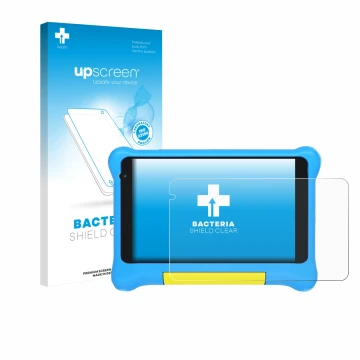 Vorderseite einer Produktverpackung mit dem Markenlogo upscreen. Daneben ist das Gerät Yicty YTYTK707 mit dem zugehörigen Disp