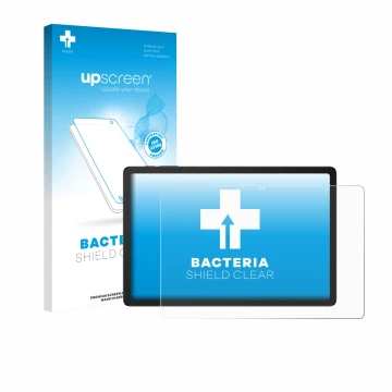 Vorderseite einer Produktverpackung mit dem Markenlogo upscreen. Daneben ist das Gerät Doogee Tab G6 Plus mit dem zugehörigen 