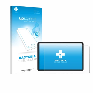 Vorderseite einer Produktverpackung mit dem Markenlogo upscreen. Daneben ist das Gerät Doogee V Pad 12