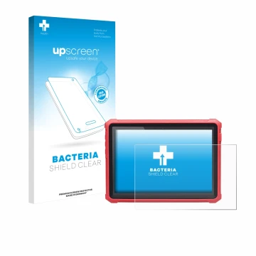 Vorderseite einer Produktverpackung mit dem Markenlogo upscreen. Daneben ist das Gerät Launch X-431 Pro3 V+ Elite mit dem zuge