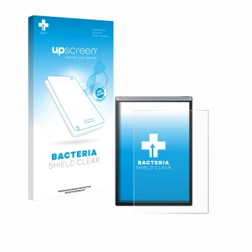 Vorderseite einer Produktverpackung mit dem Markenlogo upscreen. Daneben ist das Gerät iflytek Ainote Air 2 mit dem zugehörige