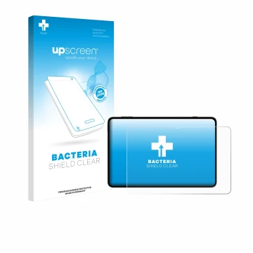 Vorderseite einer Produktverpackung mit dem Markenlogo upscreen. Daneben ist das Gerät Redmagic Astra NP05J mit dem zugehörige